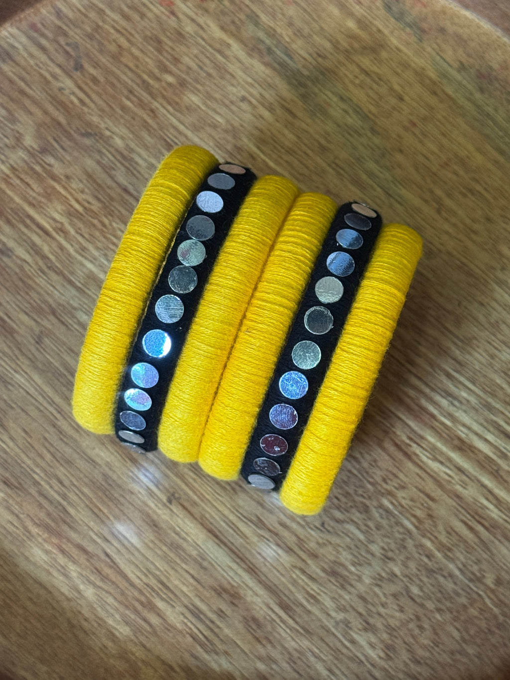 YELLOW TIKKA BANGLES HANDMADEAHOLIC BY MISHKA