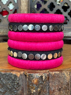 PINK TIKKA BANGLES HANDMADEAHOLIC BY MISHKA