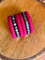 PINK TIKKA BANGLES HANDMADEAHOLIC BY MISHKA