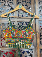 GREEN BANDHANI BLOUSE'25 HANDMADEAHOLIC BY MISHKA