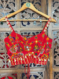 RED BANDHANI BLOUSE'25 HANDMADEAHOLIC BY MISHKA