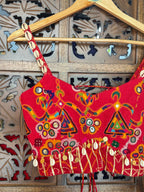 RED BANDHANI BLOUSE'25 HANDMADEAHOLIC BY MISHKA