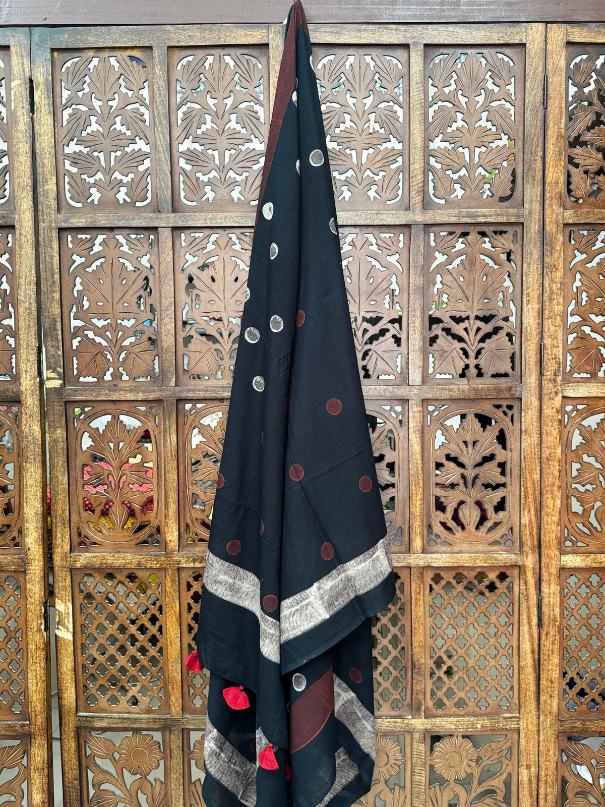 HANDBLOCK PRINTED COTTON AJRAKH DUPATTA