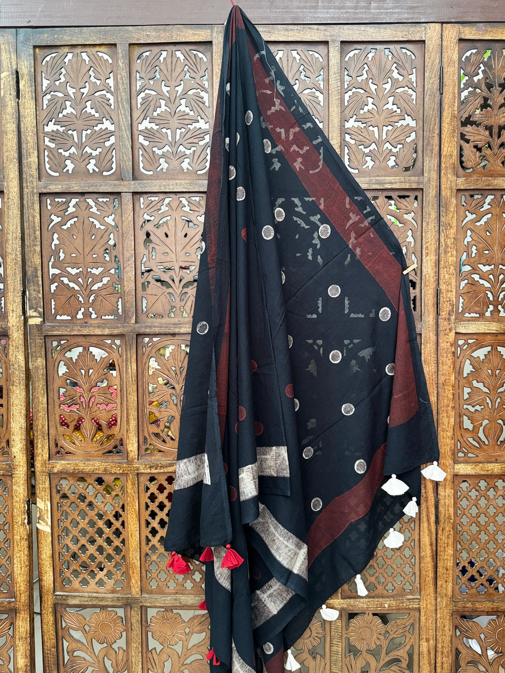 HANDBLOCK PRINTED COTTON AJRAKH DUPATTA