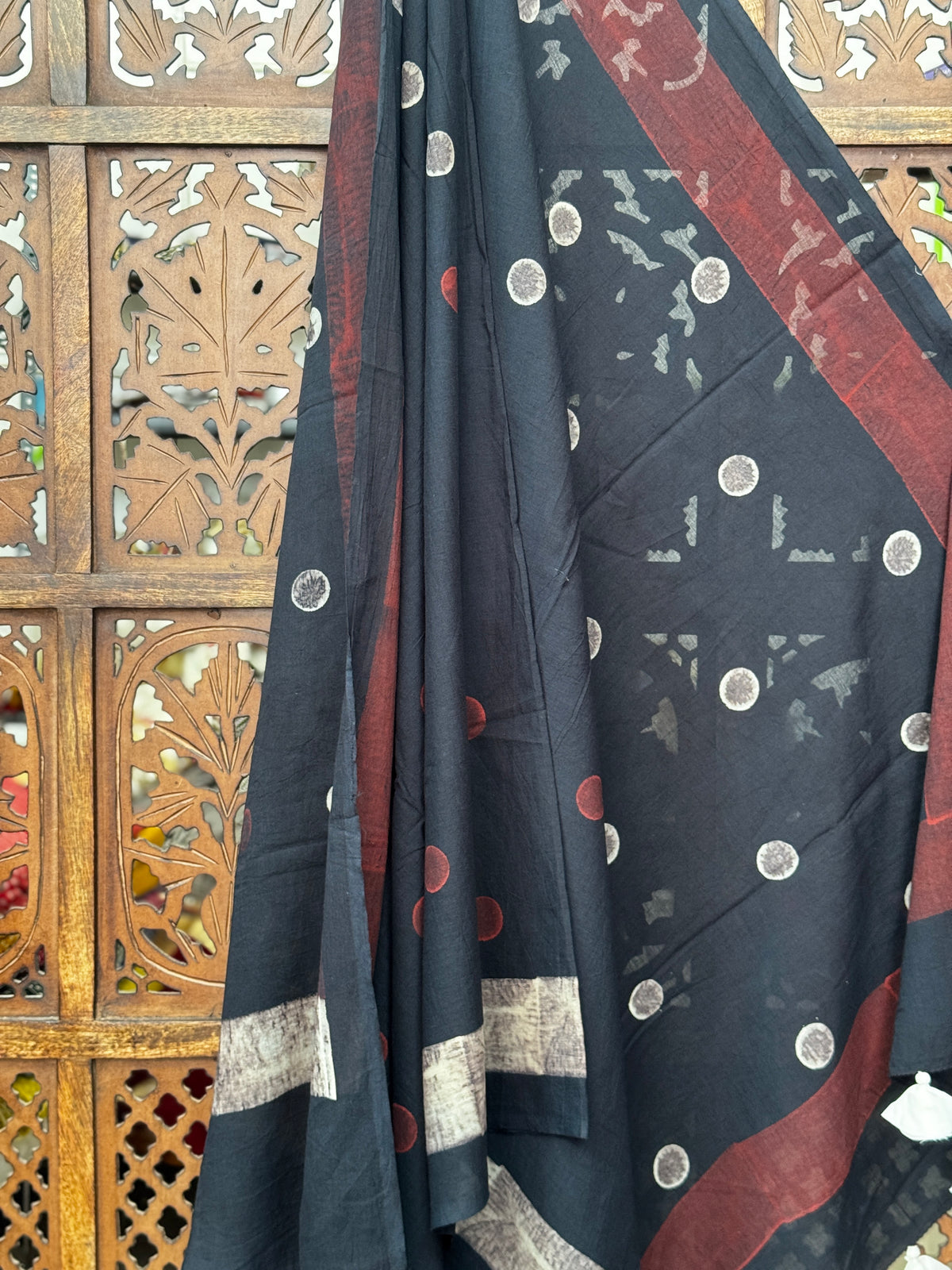 HANDBLOCK PRINTED COTTON AJRAKH DUPATTA