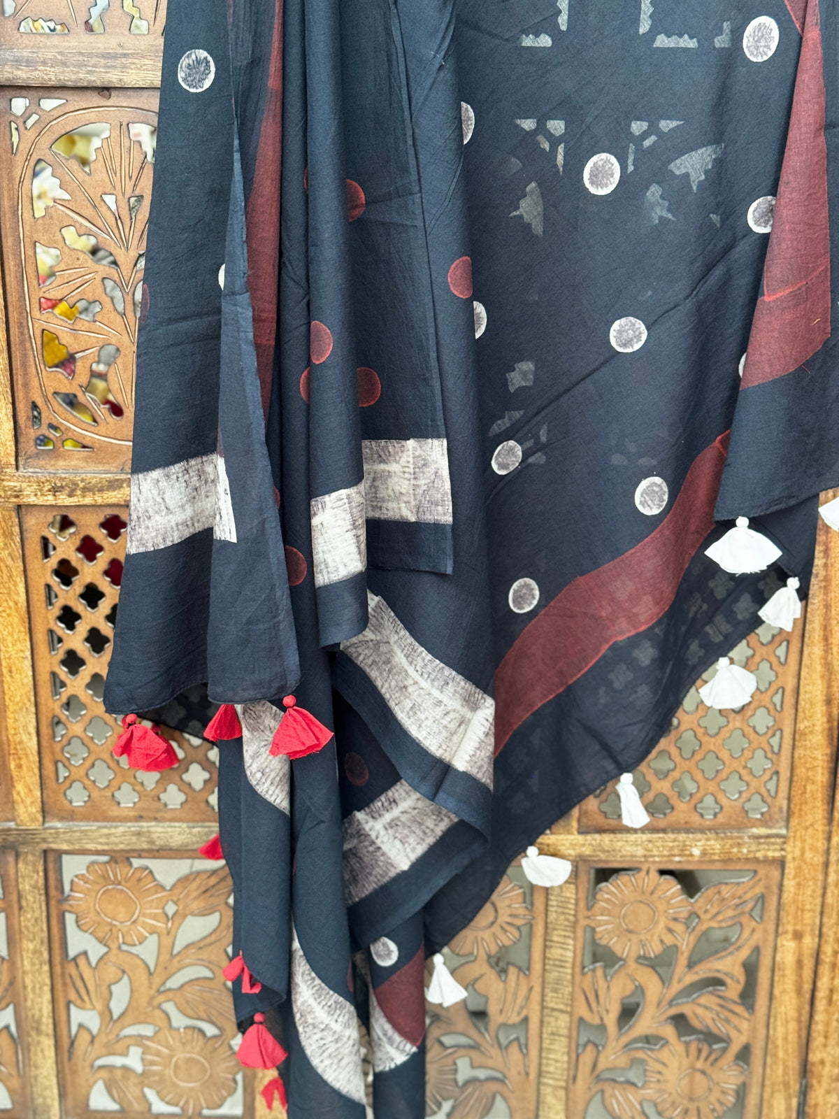 HANDBLOCK PRINTED COTTON AJRAKH DUPATTA