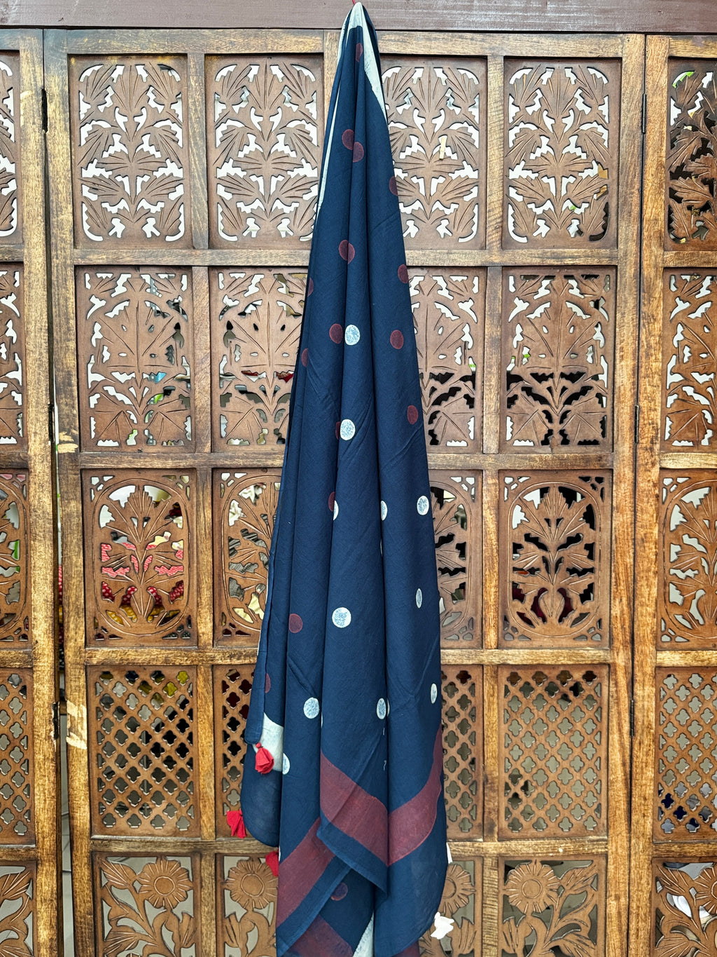 HANDBLOCK PRINTED COTTON AJRAKH DUPATTA