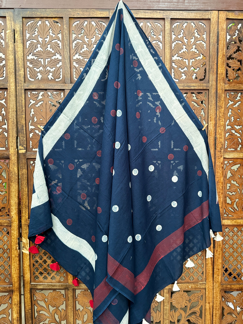 HANDBLOCK PRINTED COTTON AJRAKH DUPATTA