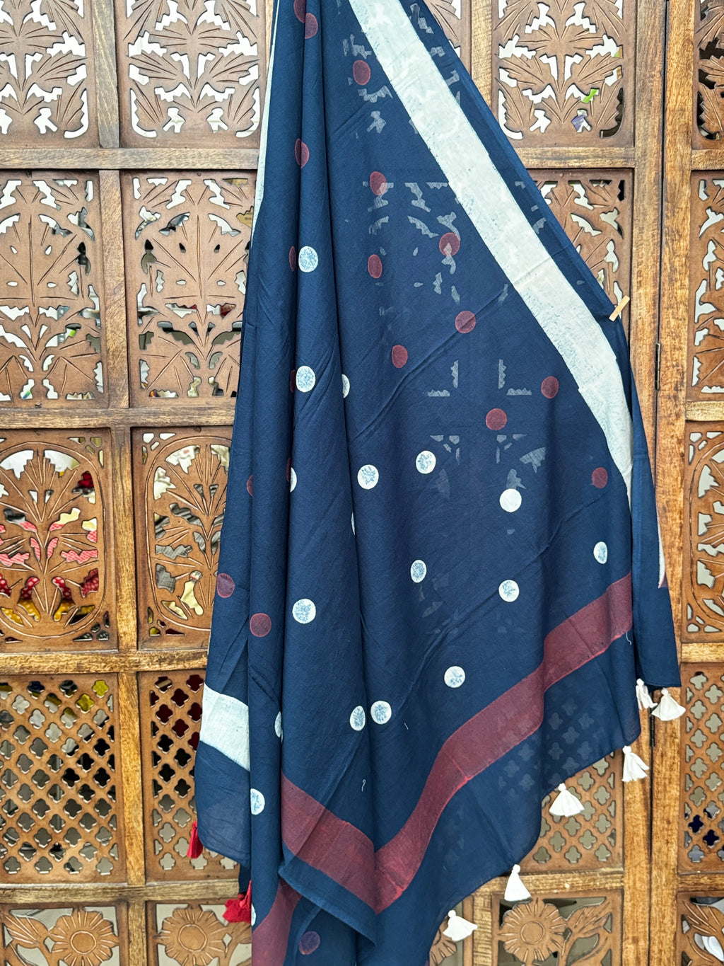 HANDBLOCK PRINTED COTTON AJRAKH DUPATTA