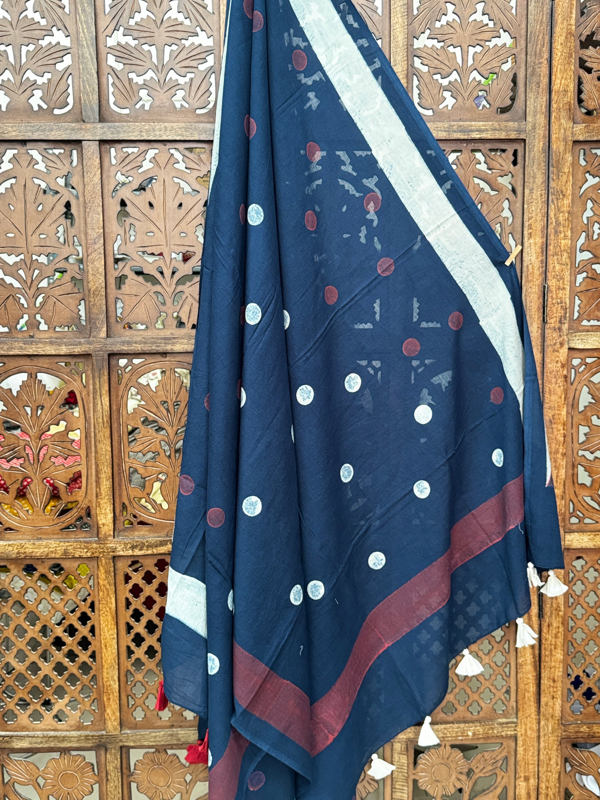 HANDBLOCK PRINTED COTTON AJRAKH DUPATTA