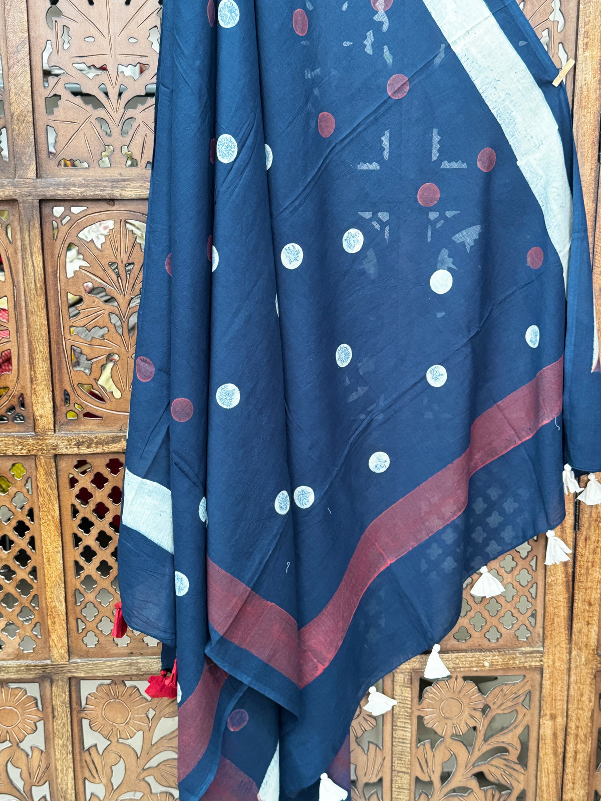 HANDBLOCK PRINTED COTTON AJRAKH DUPATTA