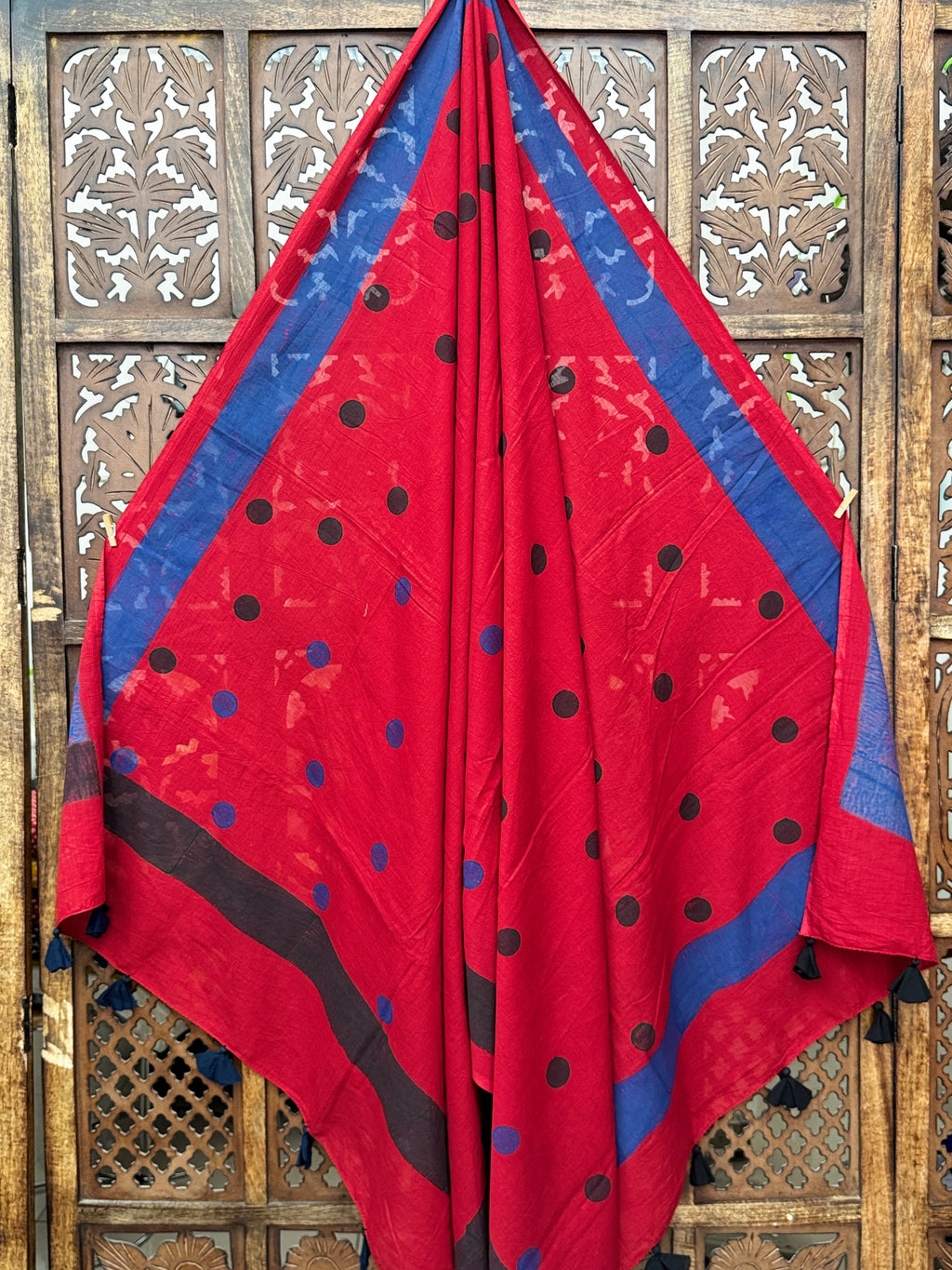 HANDBLOCK PRINTED COTTON AJRAKH DUPATTA