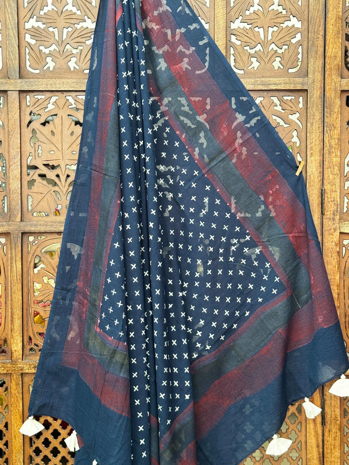 HANDBLOCK PRINTED COTTON AJRAKH DUPATTA