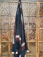 HANDBLOCK PRINTED COTTON AJRAKH DUPATTA