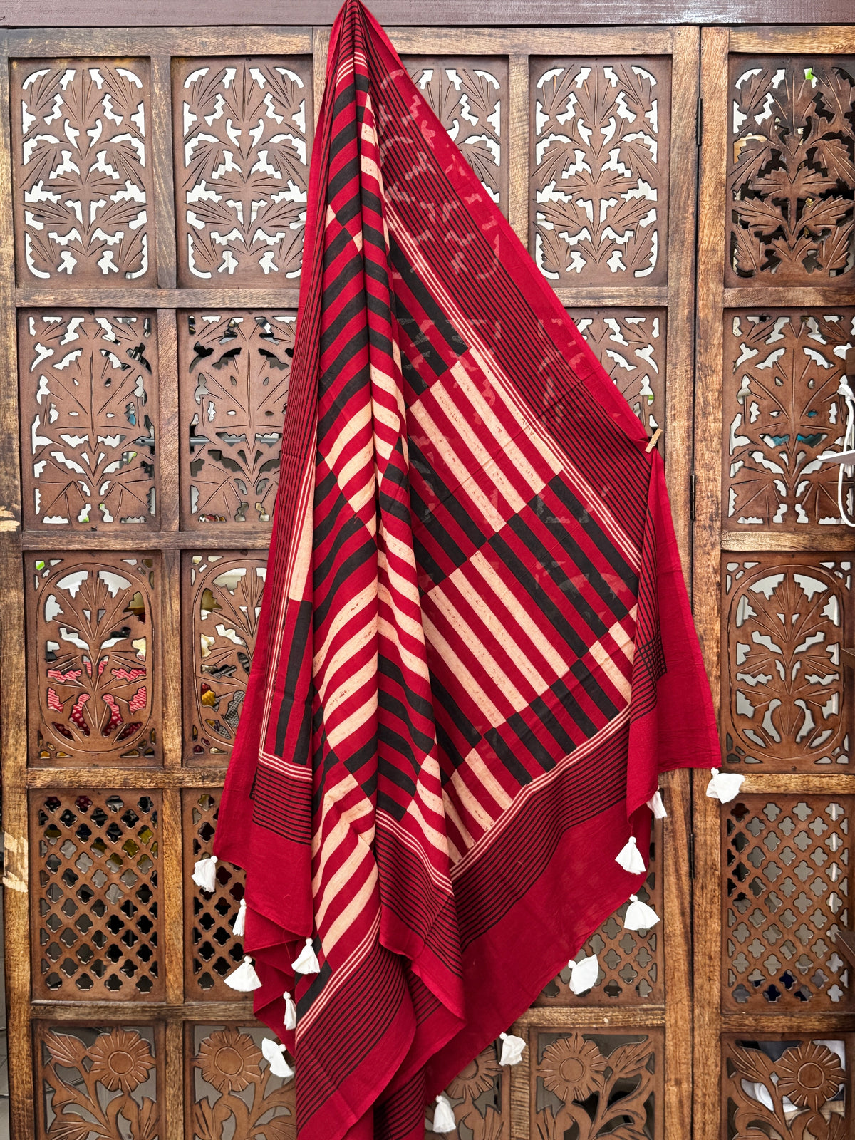 HANDBLOCK PRINTED COTTON AJRAKH DUPATTA