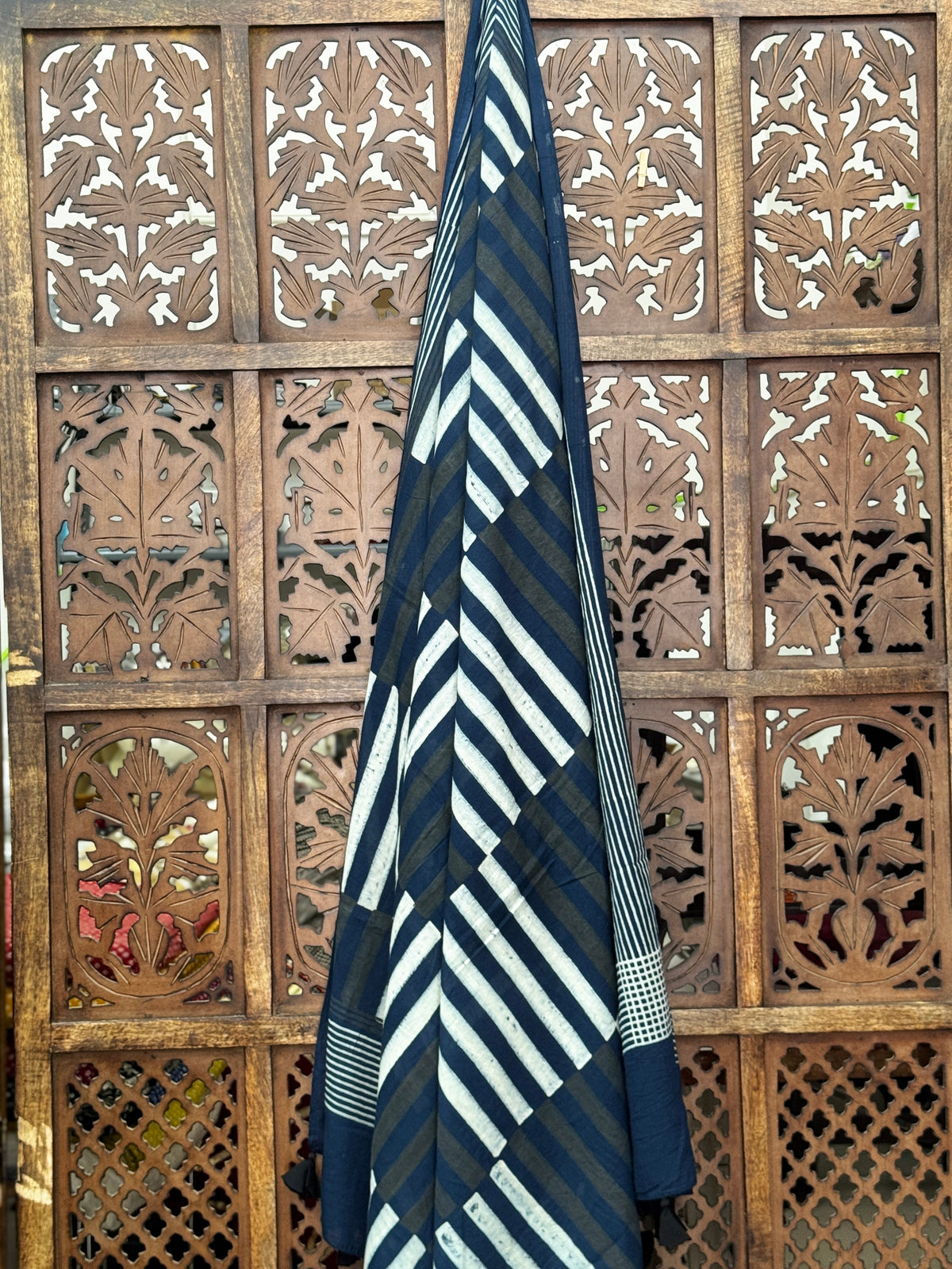 HANDBLOCK PRINTED COTTON AJRAKH DUPATTA