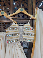 OFF WHITE DOUBLE LAYER KIDS CHOLI RAAS'25 HANDMADEAHOLIC BY MISHKA