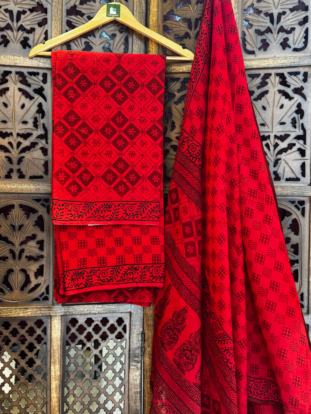 Bagh Handblock Cotton Suit