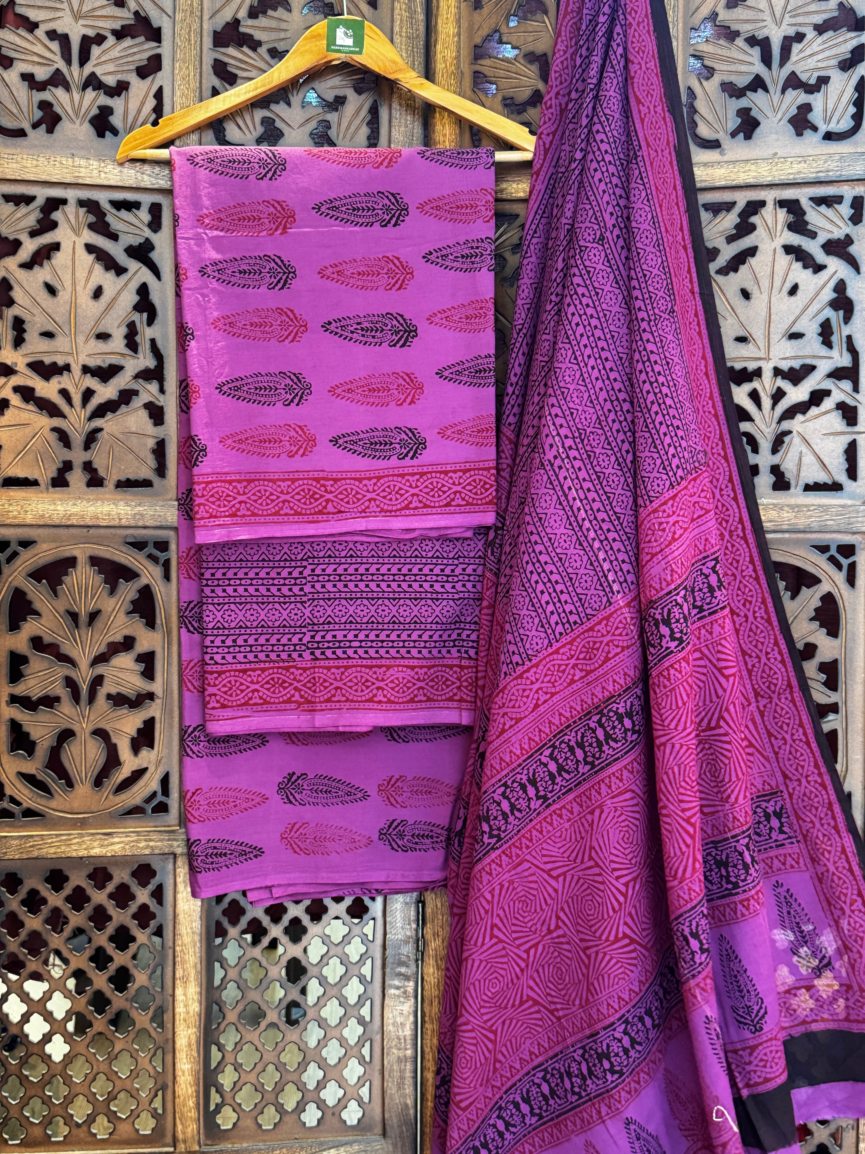 Bagh Handblock Cotton Suit
