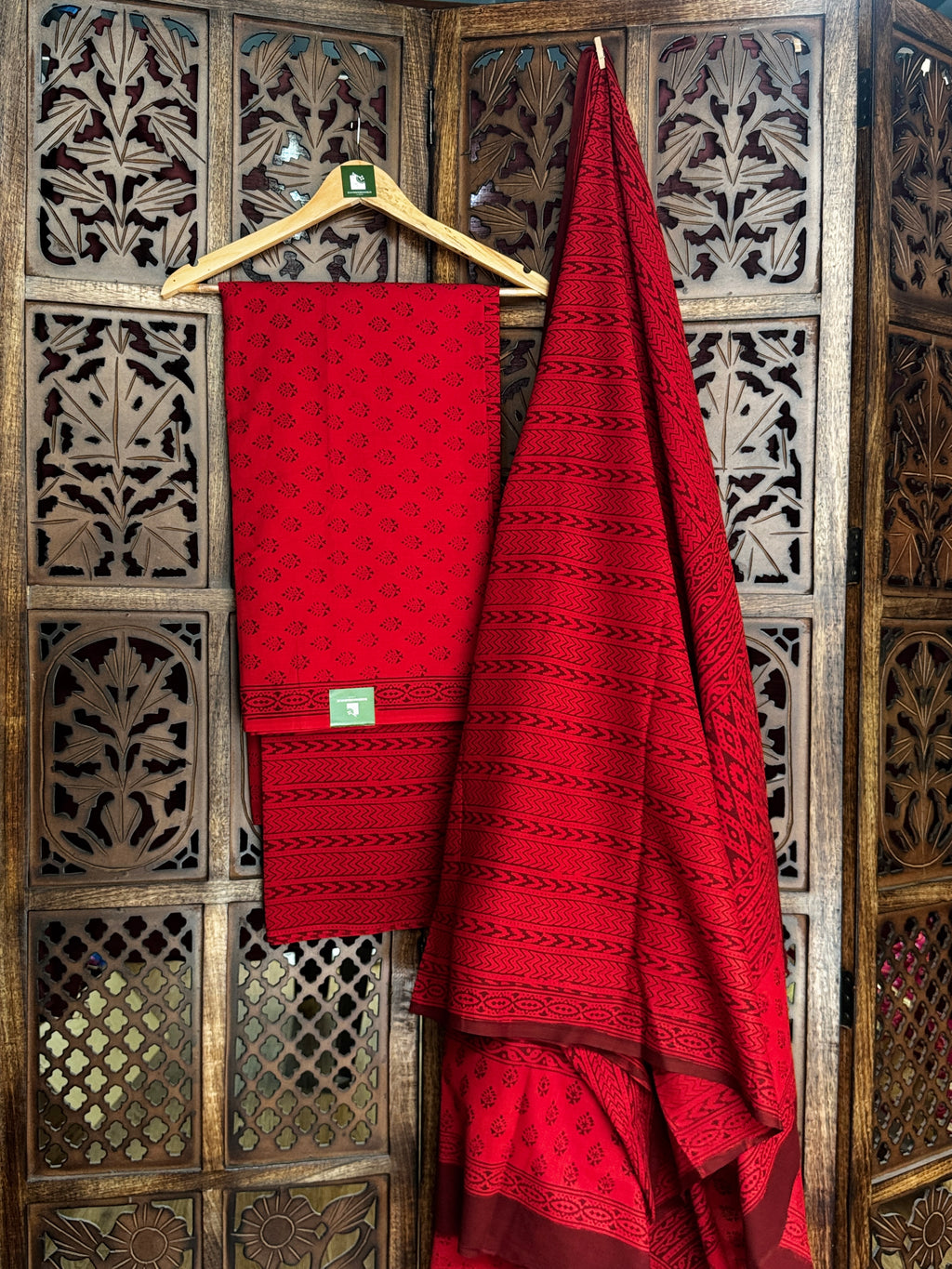 Bagh Handblock Cotton Suit