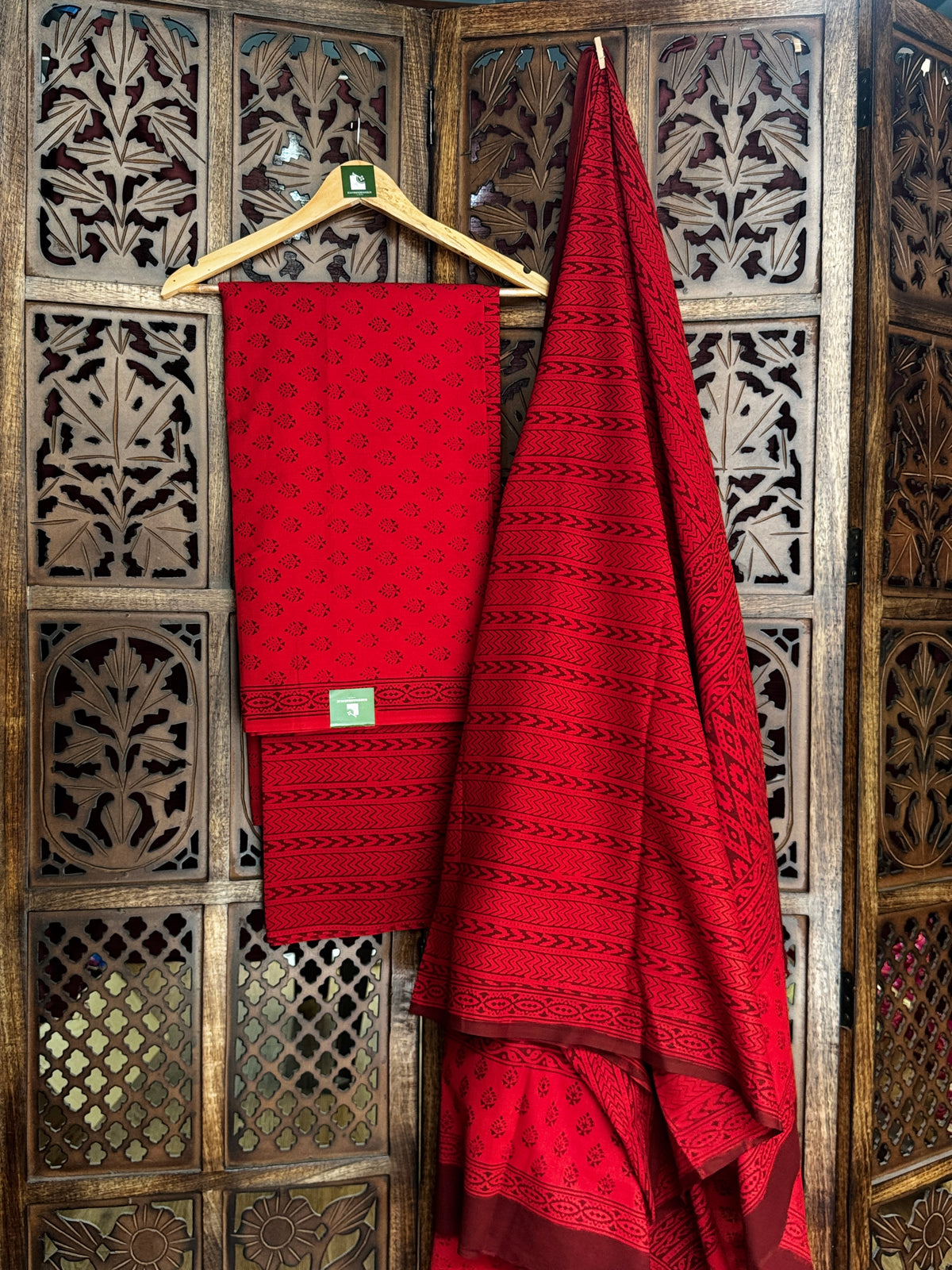 Bagh Handblock Cotton Suit
