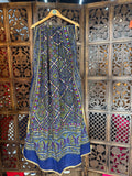 BLUE AND PINK COTTON BANDHANI DUPATTA HANDMADEAHOLIC BY MISHKA