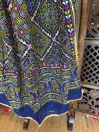 BLUE AND PINK COTTON BANDHANI DUPATTA HANDMADEAHOLIC BY MISHKA