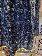 BLUE VINTAGE DUPATTA HANDMADEAHOLIC BY MISHKA