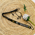 BLACK RECTANGLE MIRROR WAIST BELT HANDMADEAHOLIC BY MISHKA