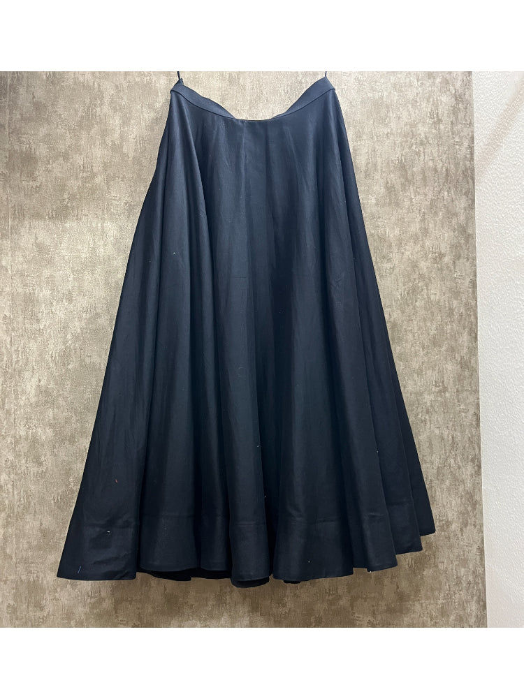 BLACK KHADI DOUBLE UMBRELLA SKIRT HANDMADEAHOLIC BY MISHKA