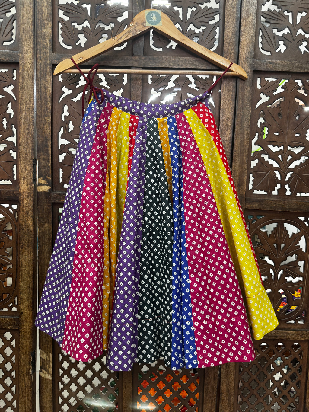 MULTI BANDHANI KIDS SKIRT RAAS'25