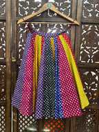 MULTI BANDHANI KIDS SKIRT RAAS'25