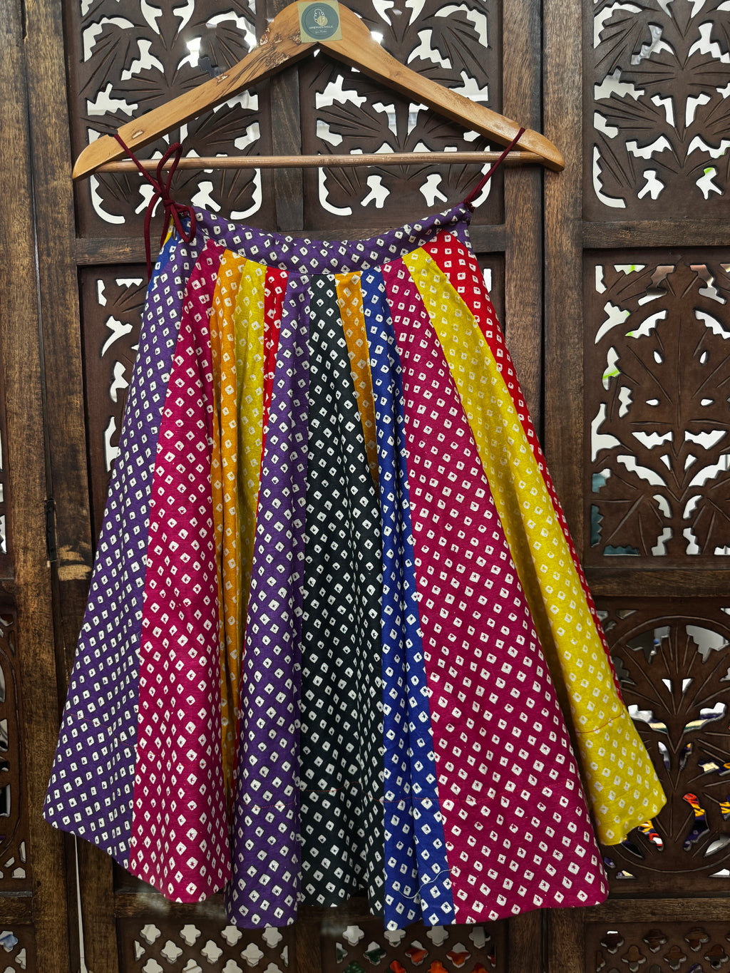 MULTI BANDHANI KIDS SKIRT RAAS'25