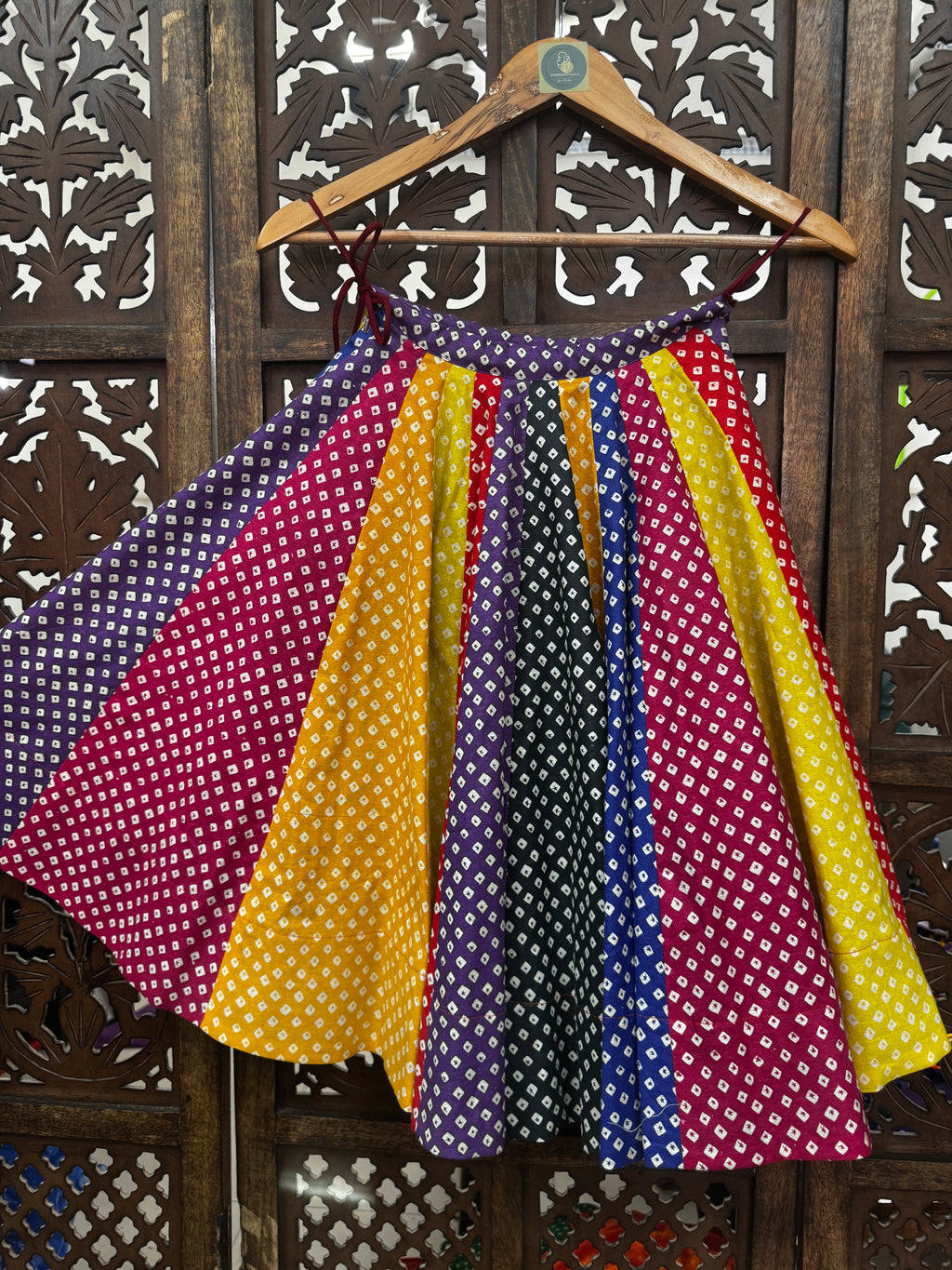 MULTI BANDHANI KIDS SKIRT RAAS'25