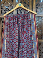 MAROON HANDCRAFTED AJARKH DUPATTA - 2 HANDMADEAHOLIC BY MISHKA