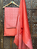 PEACH HEAVY COTTON SILK SUIT HANDMADEAHOLIC BY MISHKA