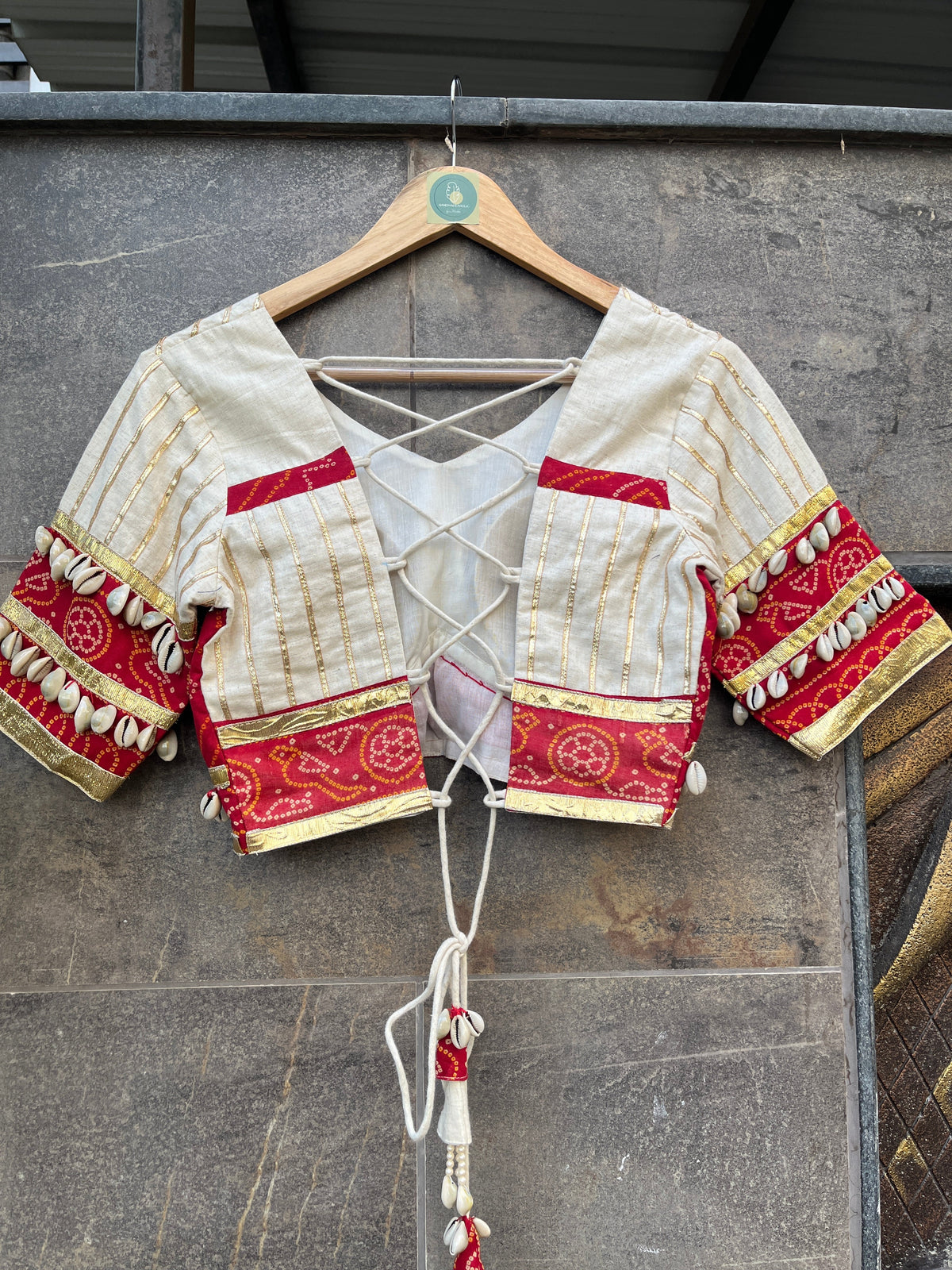RED BANDHANI BLOUSE HANDMADEAHOLIC BY MISHKA