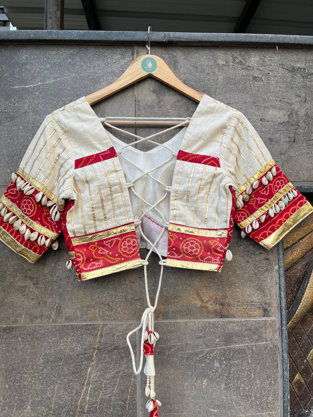 RED BANDHANI CHANIYA CHOLI HANDMADEAHOLIC BY MISHKA