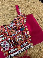 PINK SPAGHETTI KUTCHI BLOUSE HANDMADEAHOLIC BY MISHKA