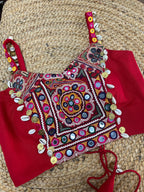 RED SPAGHETTI KUTCHI BLOUSE HANDMADEAHOLIC BY MISHKA