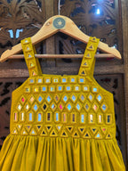 MIRROR MULMUL GOWN KIDS RAAS'25 HANDMADEAHOLIC BY MISHKA