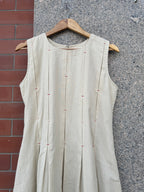 OFF WHITE LINEN DRESS HANDMADEAHOLIC BY MISHKA