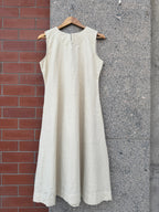 OFF WHITE LINEN DRESS HANDMADEAHOLIC BY MISHKA
