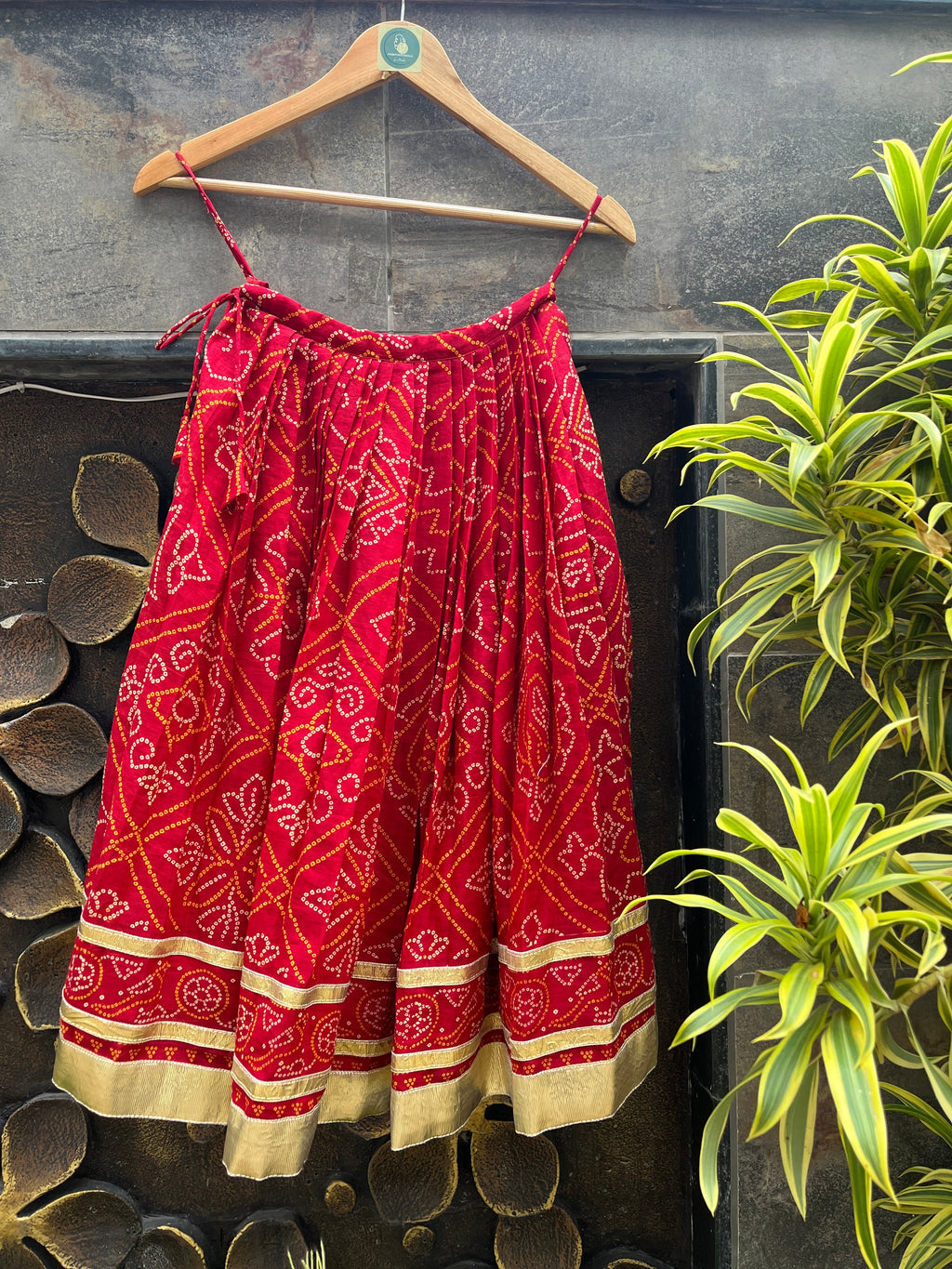 RED BANDHANI KIDS CHOLI HANDMADEAHOLIC BY MISHKA