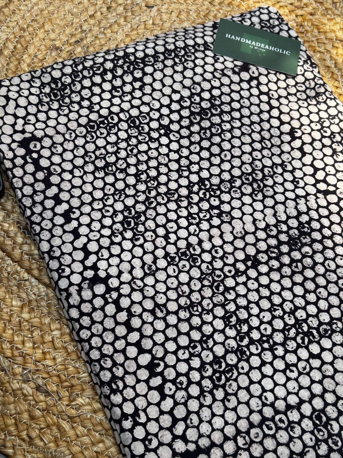 NATURAL AJRAKH HANDBLOCK FABRIC