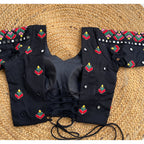 BLACK THREADWORK BLOUSE HANDMADEAHOLIC BY MISHKA