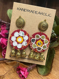 RED BANDHANI JUMKHA HANDMADEAHOLIC BY MISHKA