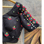 BLACK THREADWORK BLOUSE HANDMADEAHOLIC BY MISHKA
