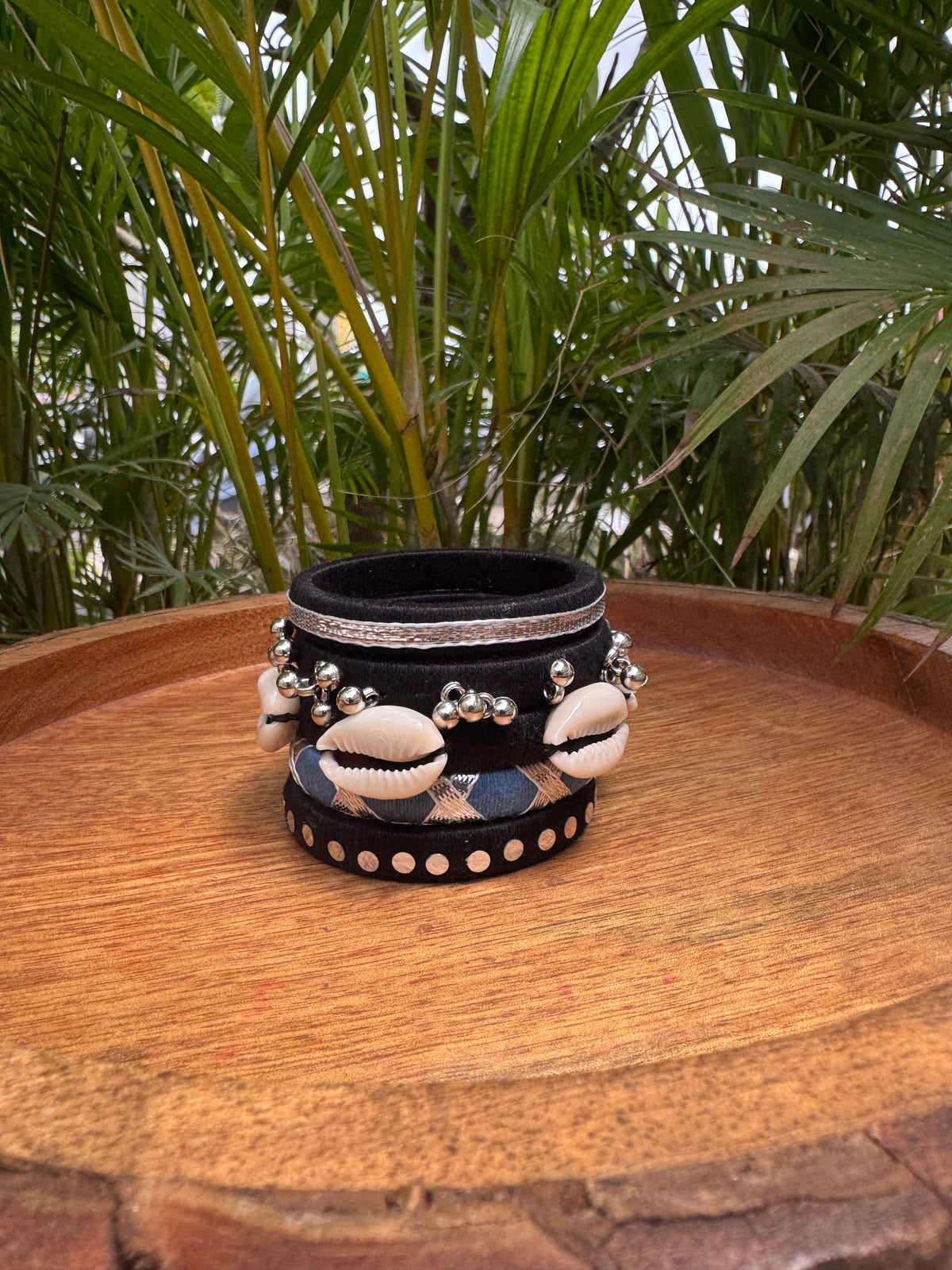 BLACK AND GREY BANGLES HANDMADEAHOLIC BY MISHKA