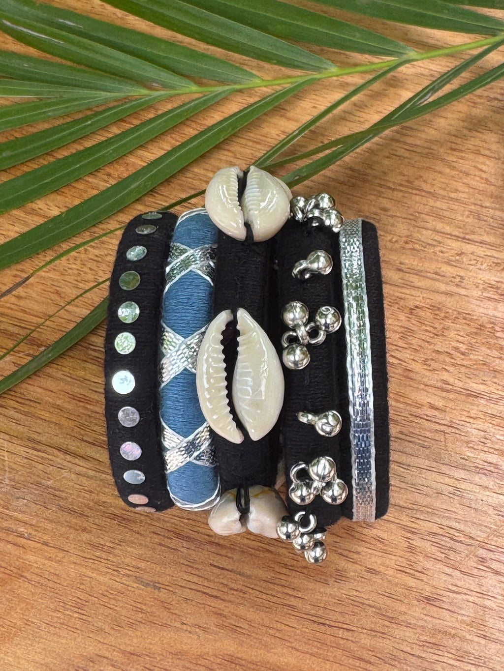 BLACK AND GREY BANGLES HANDMADEAHOLIC BY MISHKA